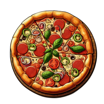 بيتزا خضار كبير